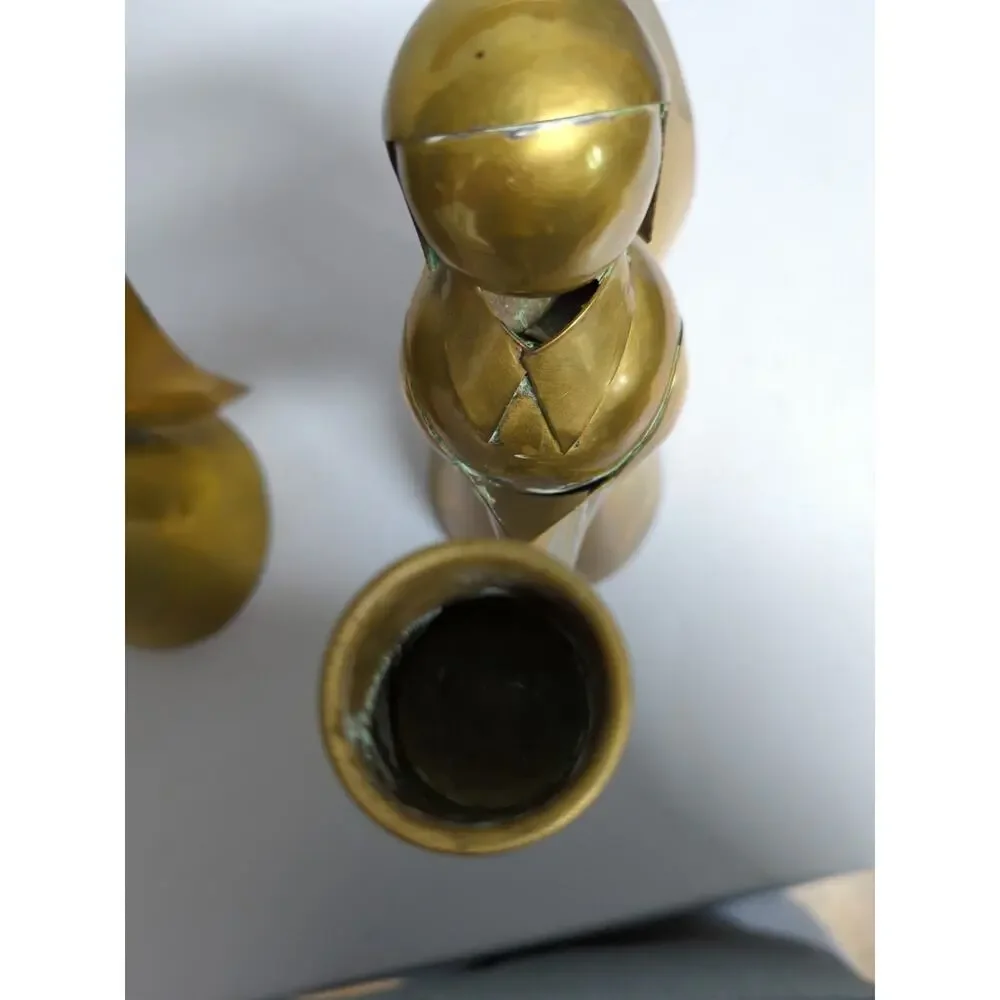 Angel Candle Holders Made In Mexico Copper Brass Set Of 2 Christmas Holiday